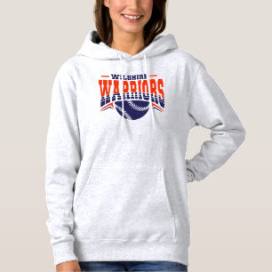 Wilshire Warriors Navy Baseball Logo Hoodie