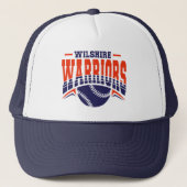 Wilshire Warriors Navy Baseball Logo Trucker Pet (Voorkant)