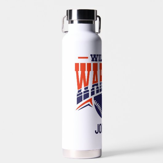 Wilshire Warriors Navy Baseball Logo Waterfles (Voorkant)