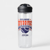 Wilshire Warriors Navy Baseball Logo Waterfles (Voorkant)