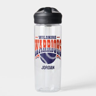 Wilshire Warriors Navy Baseball Logo Waterfles
