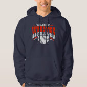 Wilshire Warriors White Baseball Logo Hoodie (Voorkant)