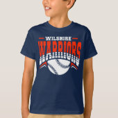 Wilshire Warriors White Baseball Logo T-shirt (Voorkant)