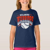 Wilshire Warriors White Baseball Logo T-shirt (Voorkant)