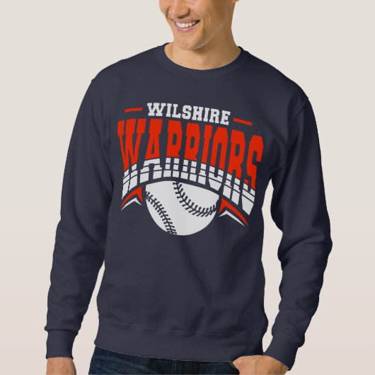 Wilshire Warriors White Baseball Logo Trui (Voorkant)