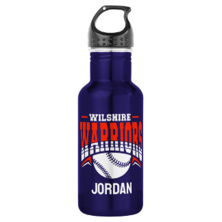 Wilshire Warriors White Baseball Logo Waterfles