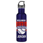 Wilshire Warriors White Baseball Logo Waterfles (Voorkant)