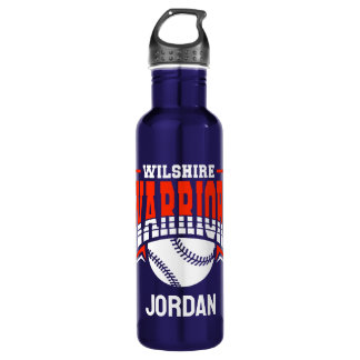 Wilshire Warriors White Baseball Logo Waterfles
