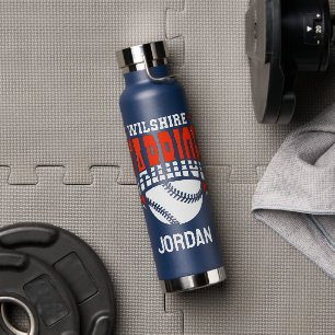 Wilshire Warriors White Baseball Logo Waterfles