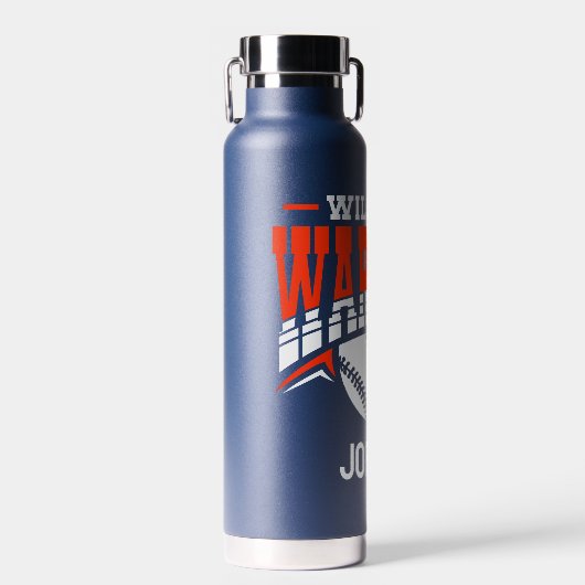 Wilshire Warriors White Baseball Logo Waterfles (Voorkant)