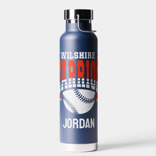 Wilshire Warriors White Baseball Logo Waterfles (Links)