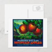 Wilshire's Oak Glen Apple Crate Label Briefkaart (Voorkant / Achterkant)