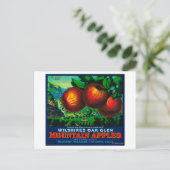 Wilshire's Oak Glen Apple Crate Label Briefkaart (Staand voorkant)