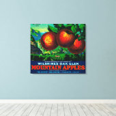 Wilshire's Oak Glen Apple Crate Label Canvas Afdruk (Insitu (Houten vloer))