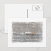 Wilskracht stopt met roken laatste sigaret briefkaart (Voorkant / Achterkant)