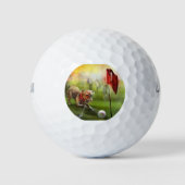 Wilson 500 golfballen met het hondengolf afbeeldin (Voorkant)