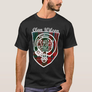 Wilson Achternaam Schotse Clan Tan Badge C T-shirt