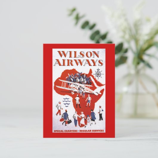 Wilson Airways ~ Africa Briefkaart (Staand voorkant)