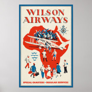 Wilson Airways Vintage Poster 1937