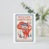 Wilson Airways Vintage Poster 1937 Briefkaart (Staand voorkant)