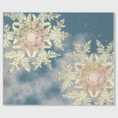 WILSON BENTLEY SNOWFLAKE DESIGN CHRISTMAS CADEAUPAPIER (Vlak)