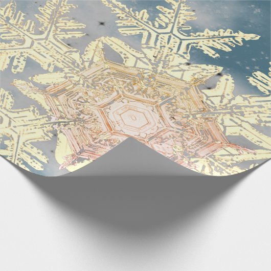 WILSON BENTLEY SNOWFLAKE DESIGN CHRISTMAS CADEAUPAPIER (Hoek)