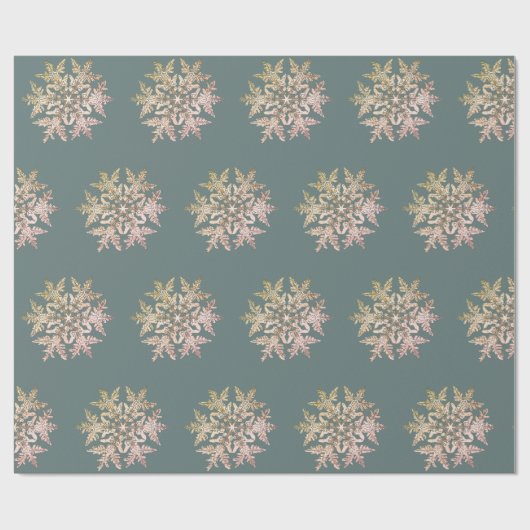 WILSON BENTLEY SNOWFLAKE OP BLUE GRAY CADEAUPAPIER (Vlak)