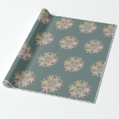WILSON BENTLEY SNOWFLAKE OP BLUE GRAY CADEAUPAPIER (Uitgerold)