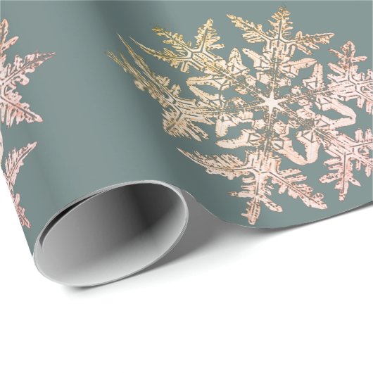 WILSON BENTLEY SNOWFLAKE OP BLUE GRAY CADEAUPAPIER (Rol Hoek)