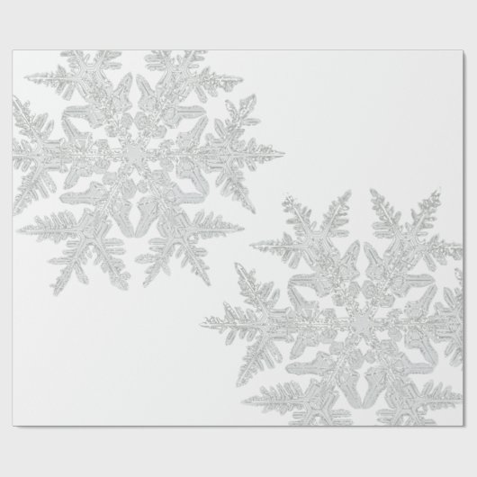 WILSON BENTLEY SNOWFLAKE OP WITTE CADEAUPAPIER (Vlak)