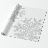 WILSON BENTLEY SNOWFLAKE OP WITTE CADEAUPAPIER (Uitgerold)