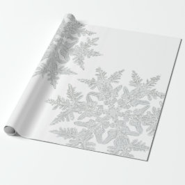WILSON BENTLEY SNOWFLAKE OP WITTE CADEAUPAPIER