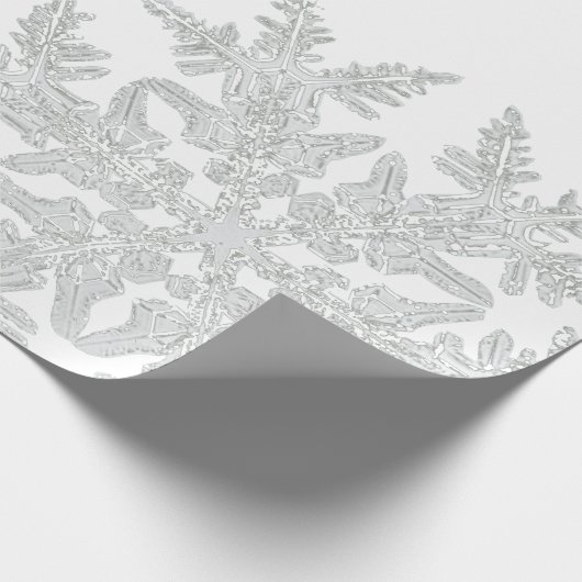 WILSON BENTLEY SNOWFLAKE OP WITTE CADEAUPAPIER (Hoek)