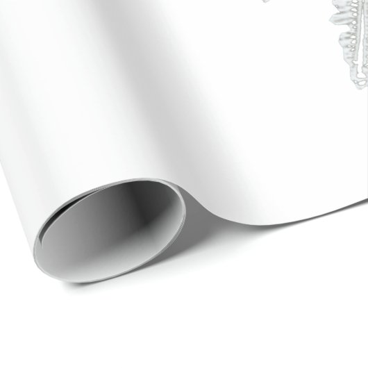 WILSON BENTLEY SNOWFLAKE OP WITTE CADEAUPAPIER (Rol Hoek)