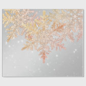 WILSON BENTLEY SNOWFLAKES PINK EN GRAY CADEAUPAPIER (Vlak)