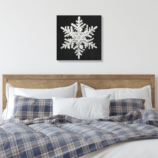 Wilson Bentley's Snowflake Canvas Afdruk (Insitu (Slaapkamer))