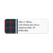 Wilson Clan Blue, Green en Red Scottish Tartan Etiket (Voorkant)