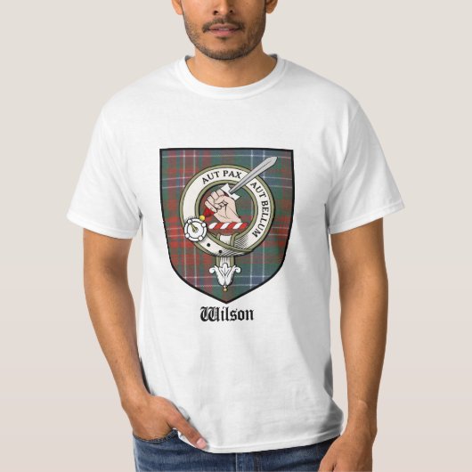 Wilson Clan Crest Badge Tartan T-shirt (Voorkant)