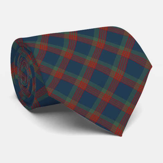 Wilson Clan Tartan Blauw, Groen en Rood Plaid Stropdas (Opgerold)