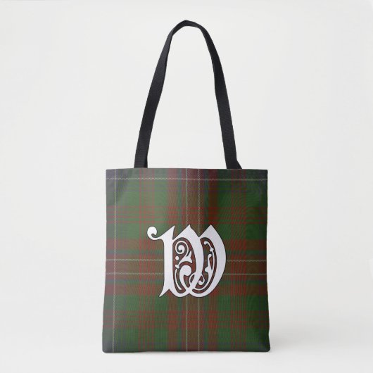 Wilson Clan Tartan Monogram Tote Bag (Voorkant)