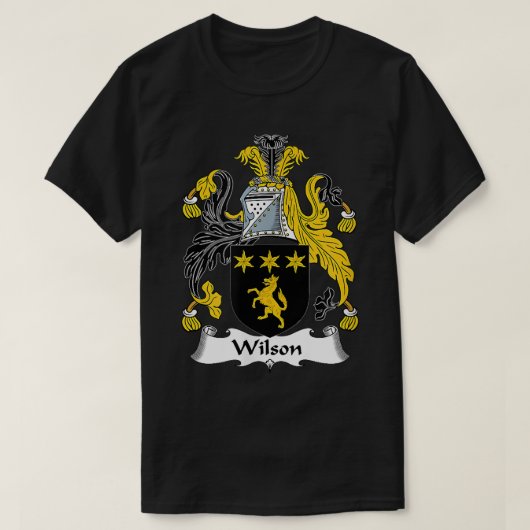 Wilson Coat of Arms Family Crest T-shirt (Design voorkant)