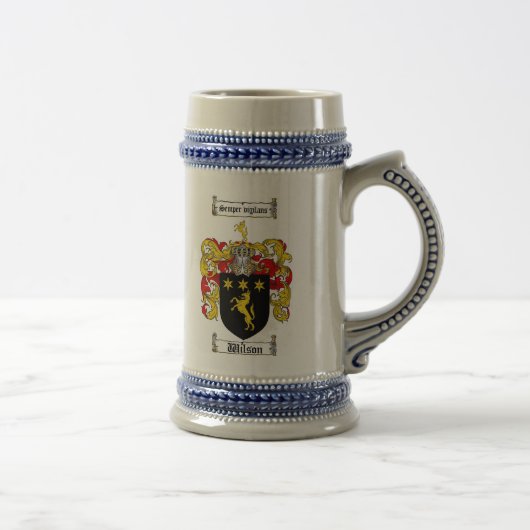Wilson Coat of Arms Stein Bierpul (Rechts)