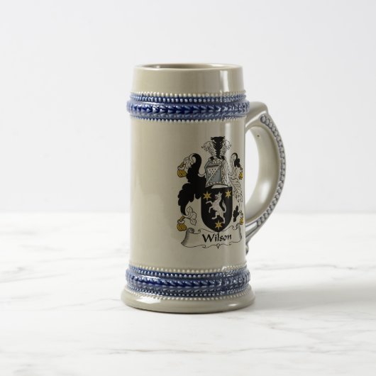 Wilson Coat of Arms Stein - Family Crest Bierpul (Voorkant rechts)