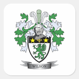 Wilson Coat of Arms Vierkante Sticker