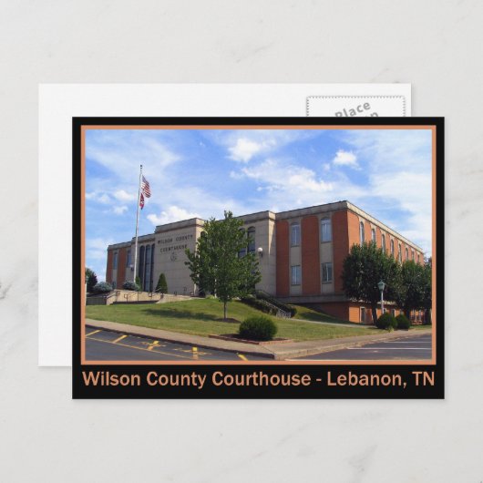 Wilson County Courthouse - Libanon, TN Briefkaart (Voorkant / Achterkant)