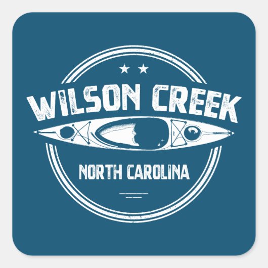 Wilson Creek North Carolina Kayaking Vierkante Sticker (Voorkant)