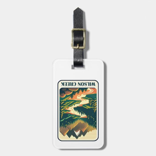 Wilson Creek North Carolina Kleuren Bagagelabel (Voorkant verticaal)