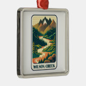 Wilson Creek North Carolina Kleuren Metalen Ornament (Rechts)