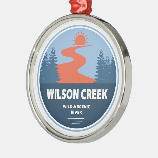 Wilson Creek Wild en Schilderachtig River North Ca Metalen Ornament (Links)
