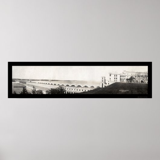 Wilson Dam Power House Foto 1933 Poster (Voorkant)